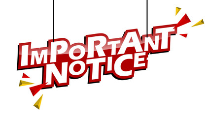 red and yellow tag important notice