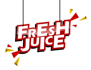 red and yellow tag fresh juice