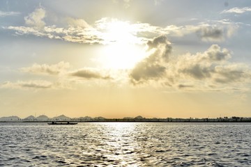 Obraz premium fishmens at the sunrise