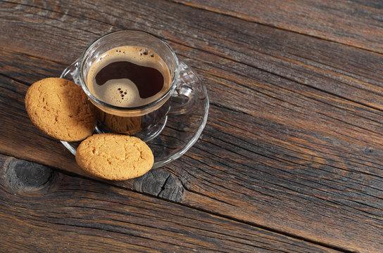 Coffee and oatmeal cookies