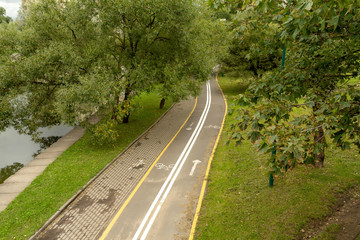 Embankment of the river Svisloch in Minsk. Belarus