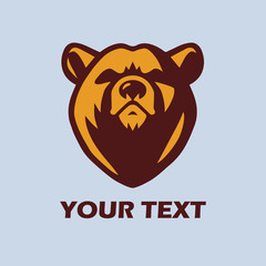 Bear Logo Template Vector Mascot Design