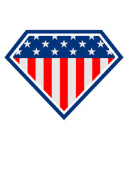 usa vereinigte staaten amerika wappen diamant form super button 3 farben nation flagge design logo cool