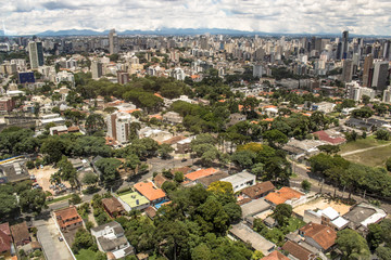 Skyline of Curitiba city in Parana State