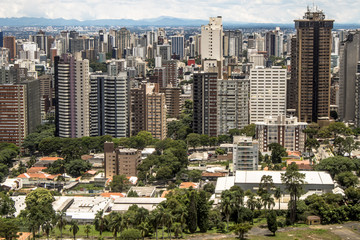 Obraz premium Skyline of Curitiba city in Parana State