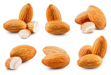 almonds nuts isolated