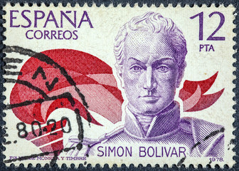 portrait of Simon Bolivar - obrazy, fototapety, plakaty