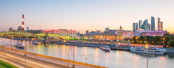 Naklejka premium Moscow City skyline business district in Russia