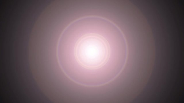 Spot light leak in circle shape on black backround for transitions and composing video effect