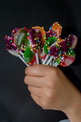 bouquet of sweet lollipops