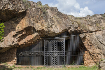 Maltravieso Cave entrance at Caceres City, Spain