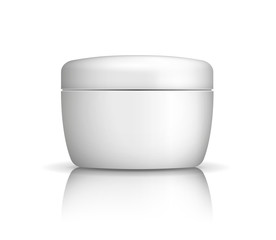 Vector realistic blank cream or lotion product packaging isolated on white background