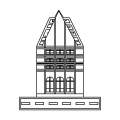 saint pierre cathedral icon over white background, vector illustration