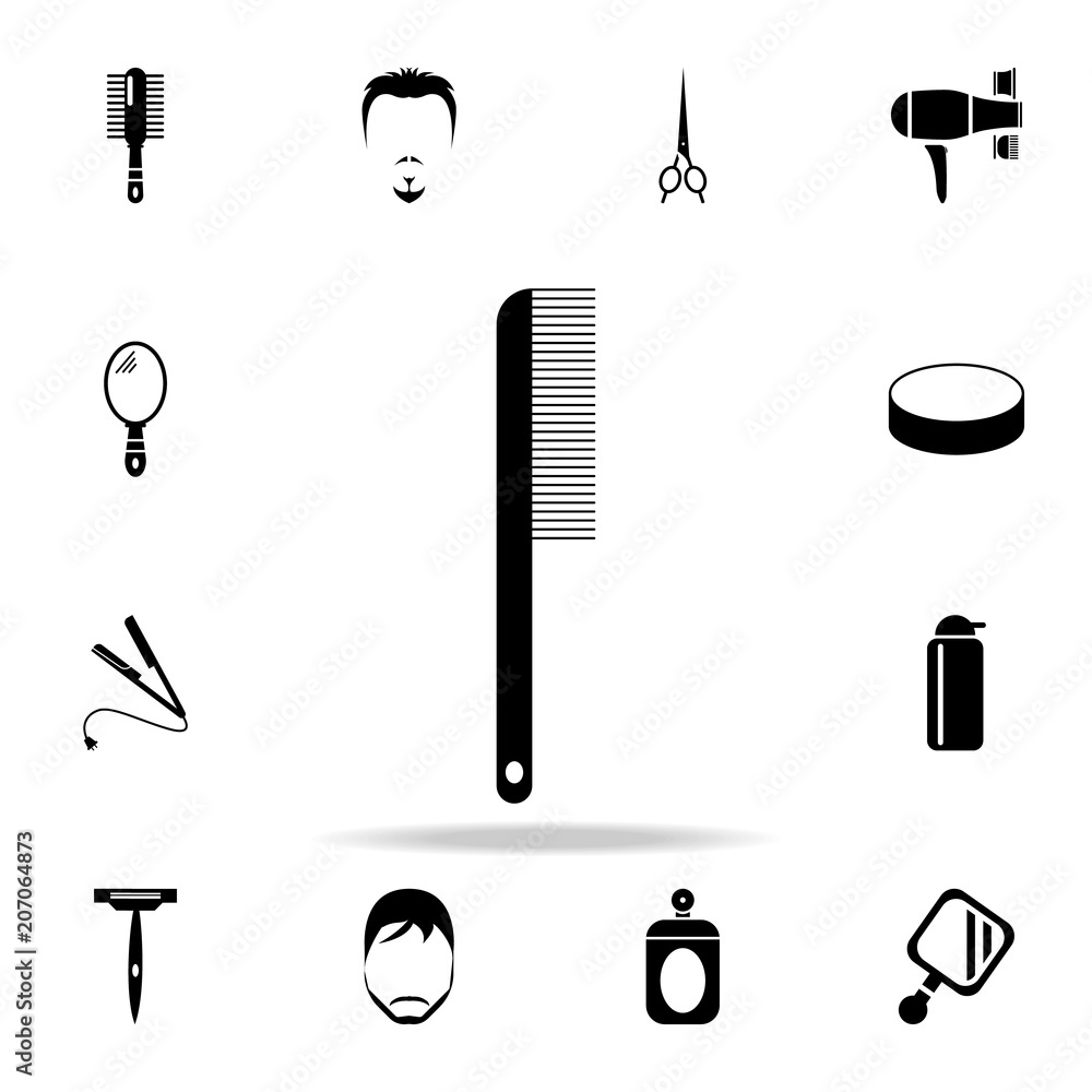 Poster comb icon. detailed set of barber tools. premium graphic design. one of the collection icons for web