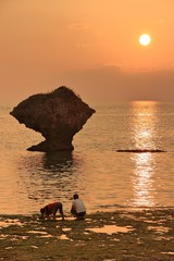 渡具知ビーチの夕暮れ