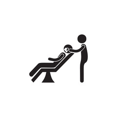 shaving at the hairdresser icon. Element of beauty saloon icon for mobile concept and web apps. Detailed shaving at the hairdresser icon can be used for web and mobile