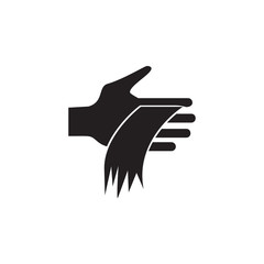 The hand holds the hair icon. Element of beauty saloon icon for mobile concept and web apps. Detailed The hand holds the hair icon can be used for web and mobile. Premium icon