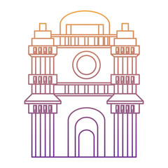 Berlin Cathedral icon over white background, vector illustration