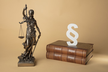 Justizia Figure old Books and Section mark