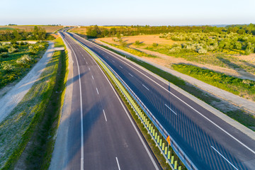 Aerial view on the route