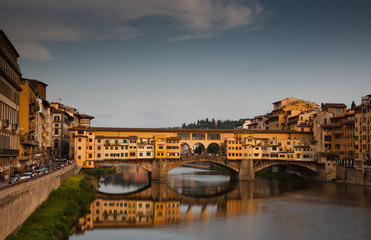 ponte Vecchio over river Arno, Florence, Italy