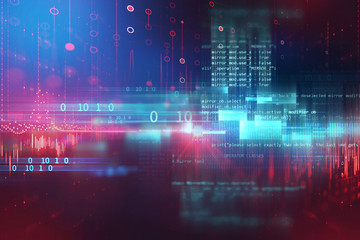 Fototapeta premium Programming code abstract technology background of software developer and Computer script