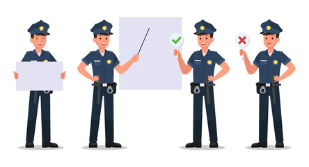 police character vector design no2