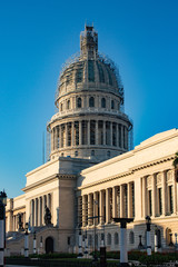 Obraz premium Cuban capital building is under renovation in December 2017