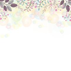 Beautiful watercolor flowers decorated background. Can be used as greeting card or invitation card design.