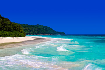 blue ocean Tachai island Andaman sea  Thailand