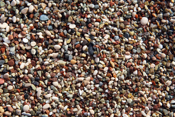texture of colored sea sand close-up