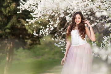 Fototapeta premium Young woman in spring