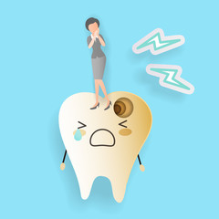 woman with tooth decay problem