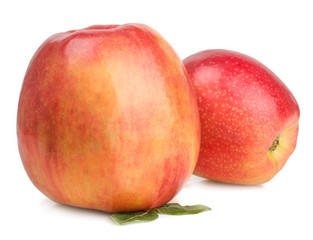 Red apples isolated on white
