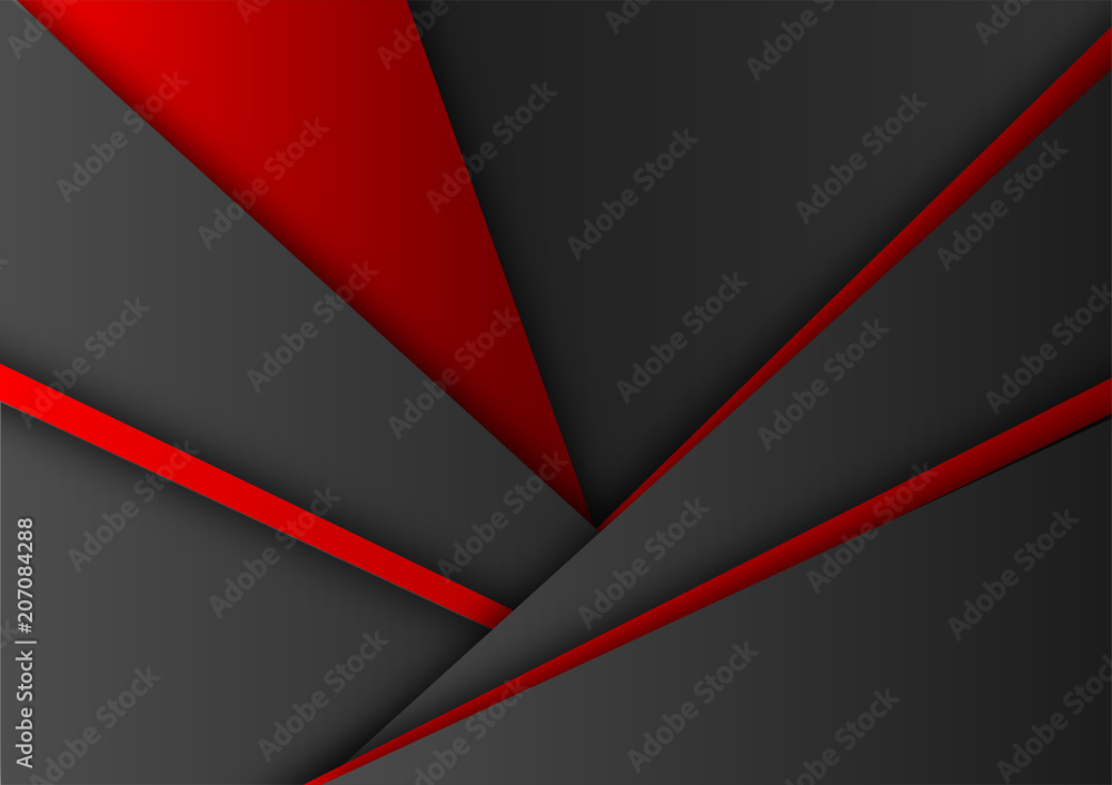 Poster vector red and black color geometric background. abstract texture with copy space modern design