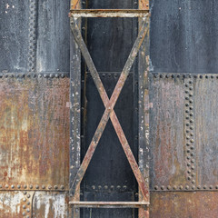 rusty industrial construction detail