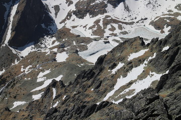 View to Teryho hut in Mala Studena dolina valley from Lomnicky peak (2634 m),, High Tatras, Slovakia © dalajlama