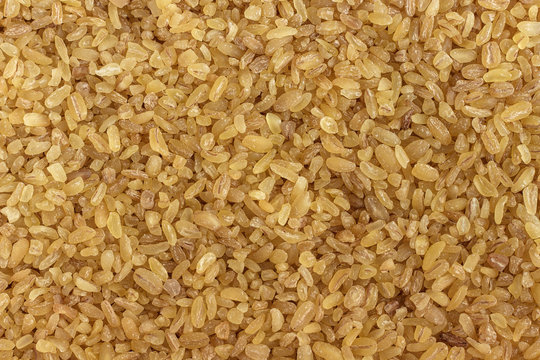 Grains of bulgur close-up. Background, texture