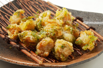 ホタテの磯辺天ぷら