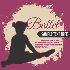 Retro ballet poster design