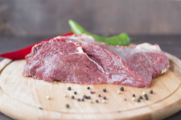 Raw pork beef