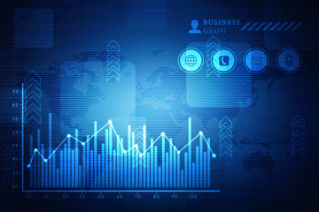 2D Digital Abstract Business Networking background