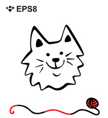 Hand Drawn Doodle Cat Icon