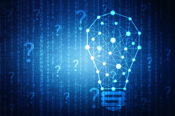 2d rendering led light bulb network with leader