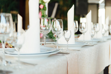 beautifully served table in a restaurant