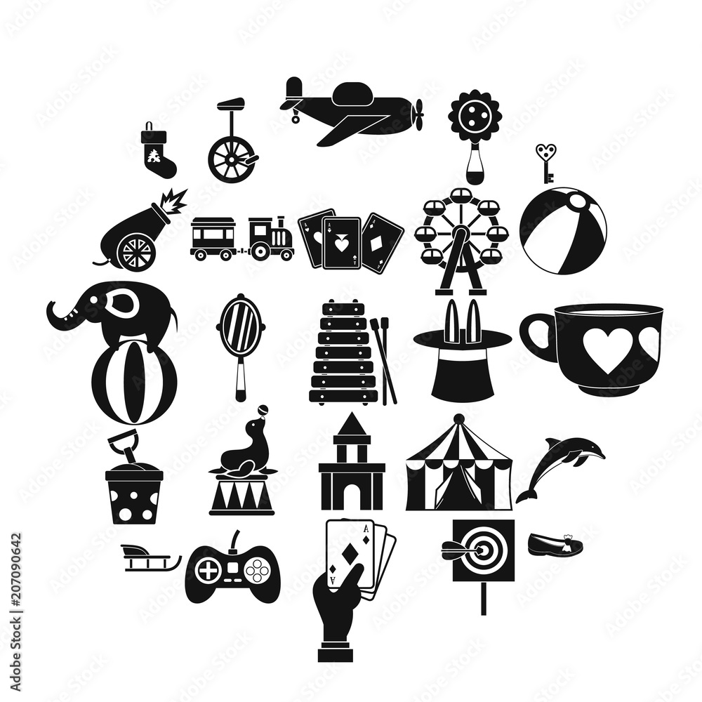 Poster tad icons set. simple set of 25 tad vector icons for web isolated on white background