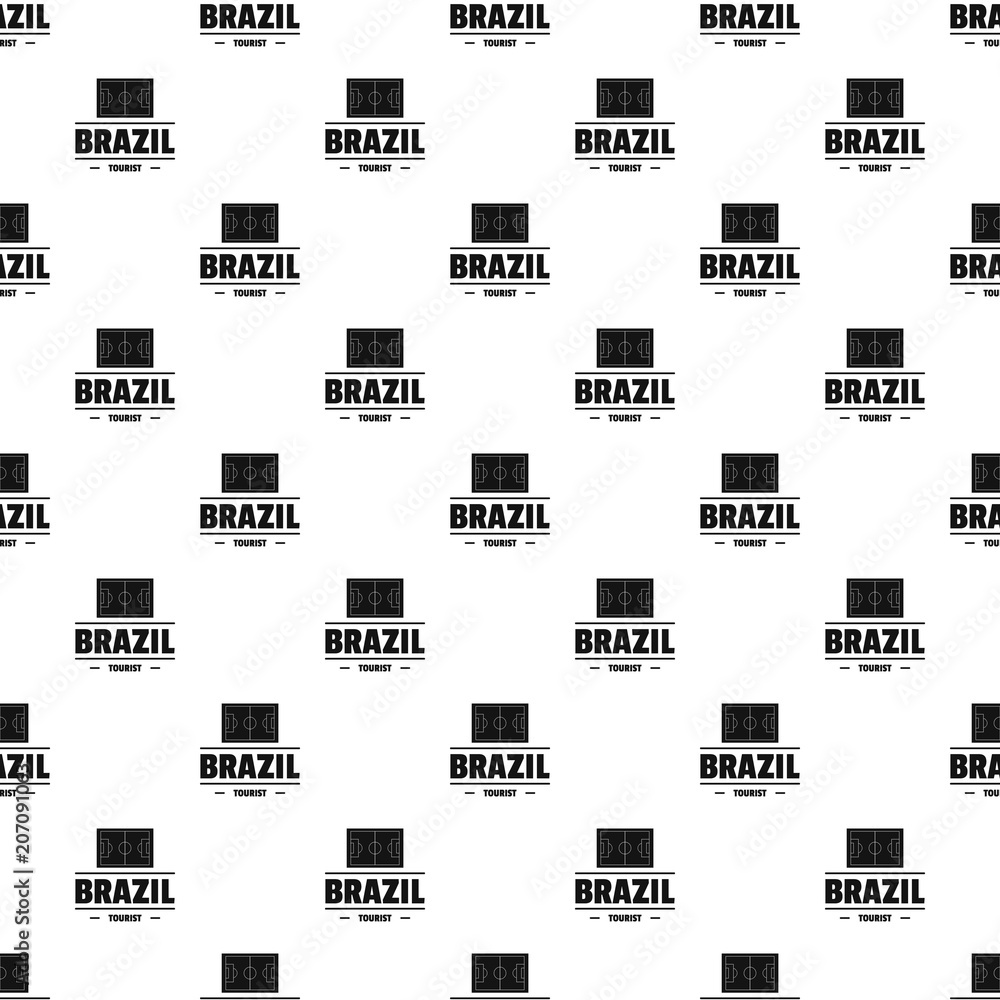 Poster brazil tourist pattern vector seamless repeat for any web design