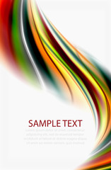 Rainbow color waves, vector blurred abstract background