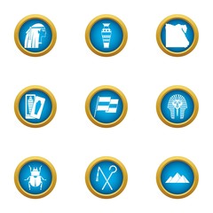 Way to the east icons set. Flat set of 9 way to the east vector icons for web isolated on white background