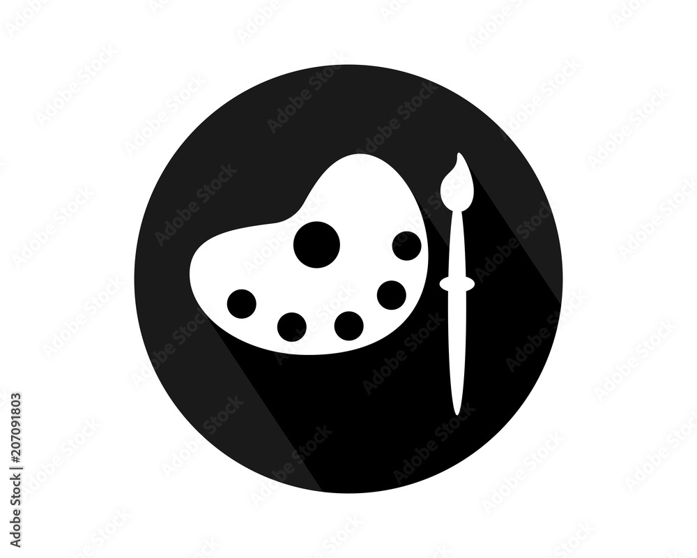 Canvas Prints paintbrushes art tool image vector icon logo